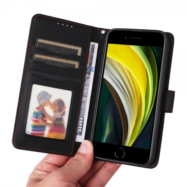 Betopnice iPhone 6/6S/7/8/SE Etui Avtagbart Deksel 005 Svart