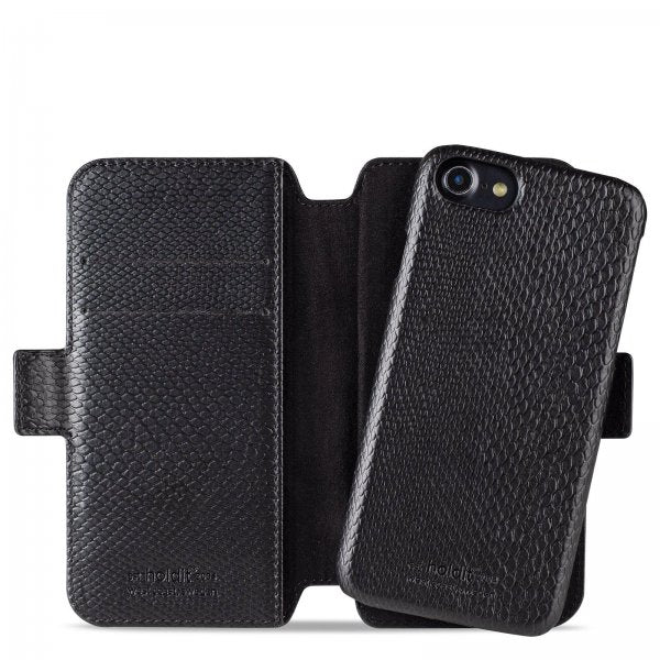 holdit iPhone 6/6S/ 7/8/SE Etui Wallet Case Magnet Serpent Black