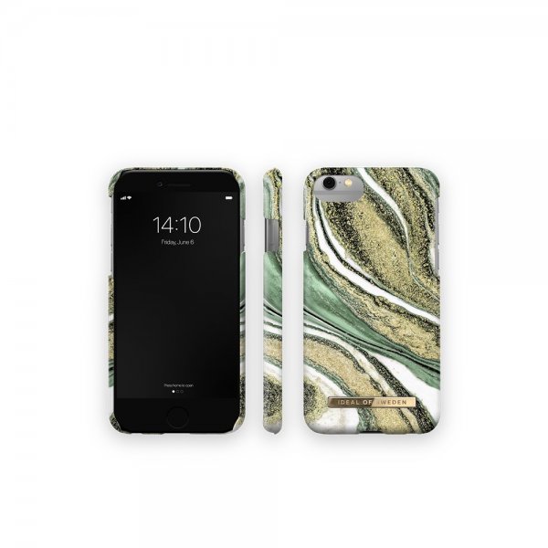 Ideal of Sweden iPhone 6/6S/7/8/SE Deksel Fashion Case Cosmic Green Swirl