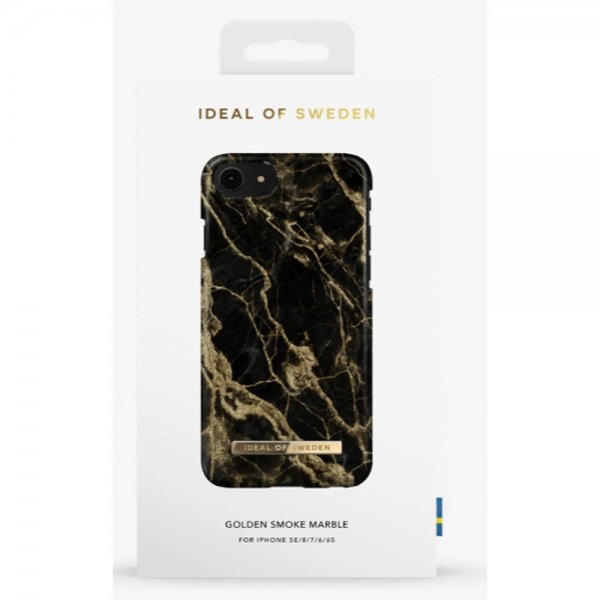 Ideal of Sweden iPhone 6/6S/7/8/SE Deksel Fashion Case Golden Smoke Marble