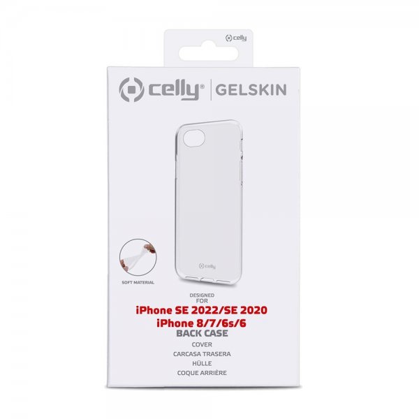 Celly iPhone 6/6S/7/8/SE Deksel GELSKIN Klar