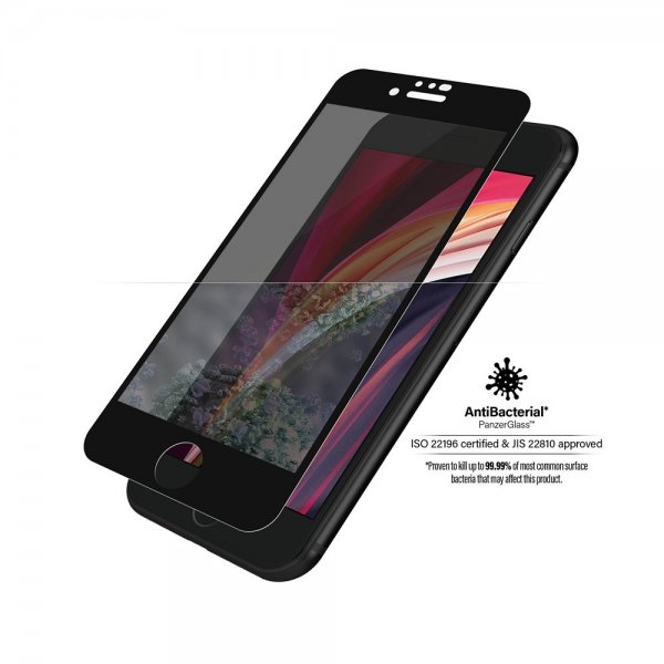PanzerGlass iPhone 6/6S/7/8/SE Skjermbeskytter Edge-to-Edge Case Friendly Privacy