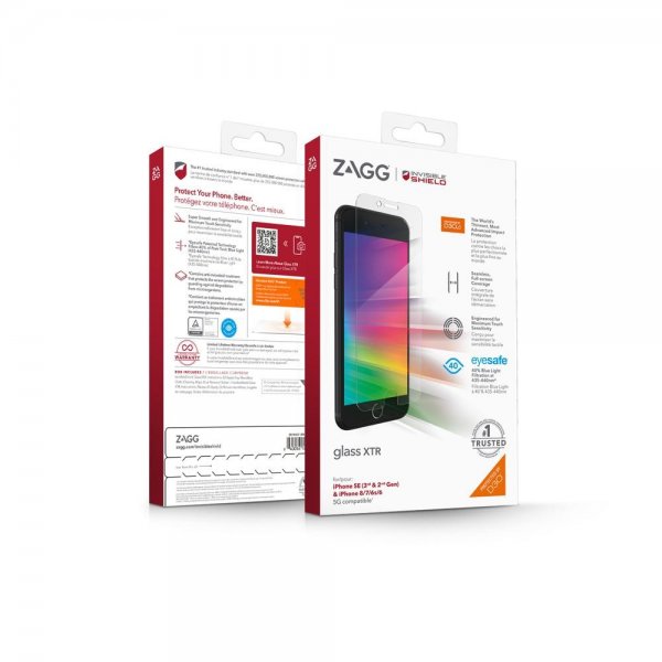 Zagg InvisibleShield iPhone 6/6S/7/8/SE Skjermbeskytter Glass XTR