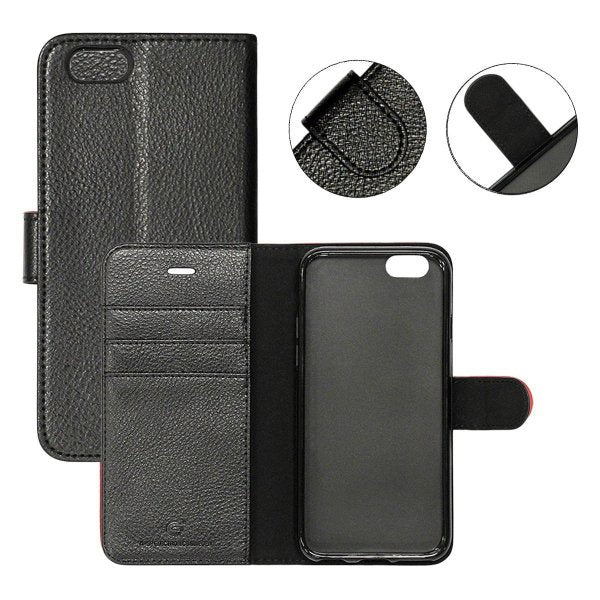 iPhone 6/6S Etui med Stativ Svart