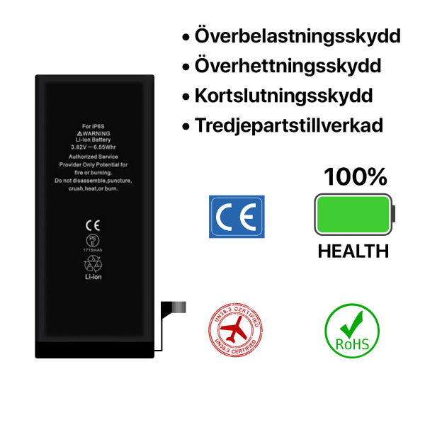 iPhone 6S batteri høy kvalitet