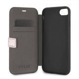 Guess iPhone 7/8/SE Etui Iridescent Book Case Rosegull