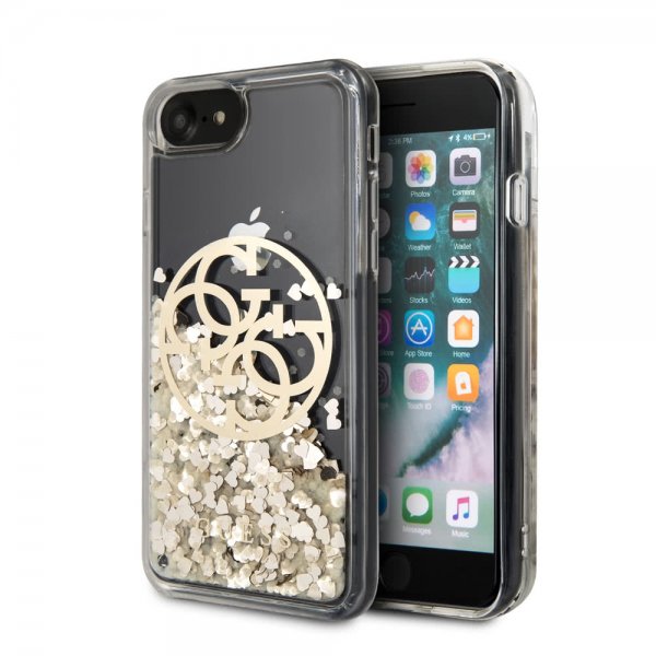 Guess iPhone 7/8/SE Deksel Glitter Circle Gull