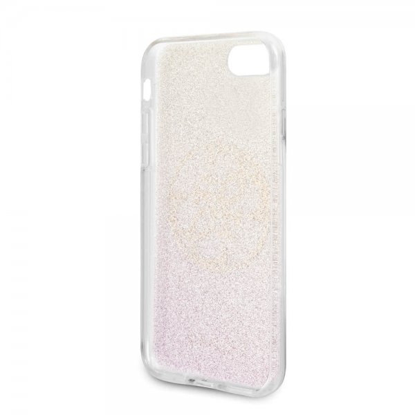 Guess iPhone 7/8/SE Deksel Glitter Circle Rosegull