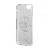 Guess iPhone 7/8/SE Deksel Glitter Circle Sølv