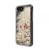 Guess iPhone 7/8/SE Deksel Glitter Floating Hearts Gull