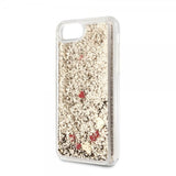 Guess iPhone 7/8/SE Deksel Glitter Floating Hearts Gull