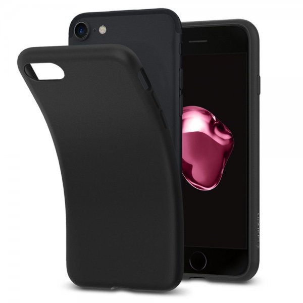 Spigen iPhone 7/8/SE Deksel Liquid Crystal Matte Black