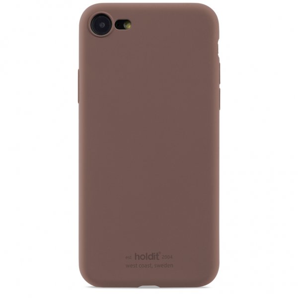 holdit iPhone 7/8/SE Deksel Silikon Dark Brown