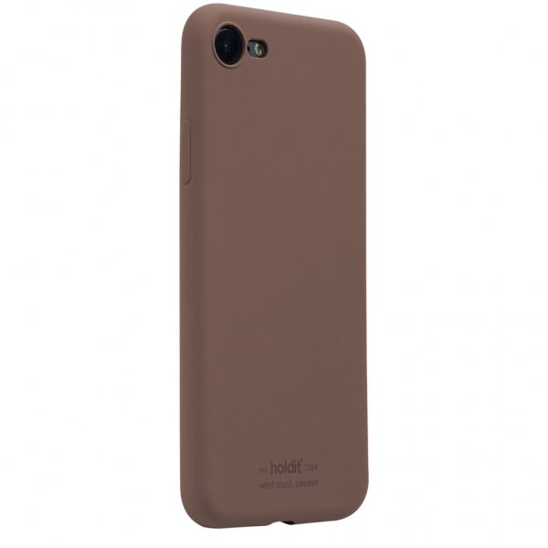 holdit iPhone 7/8/SE Deksel Silikon Dark Brown