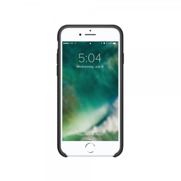 Xqisit iPhone 7/8/SE Deksel Silikoni Case Svart