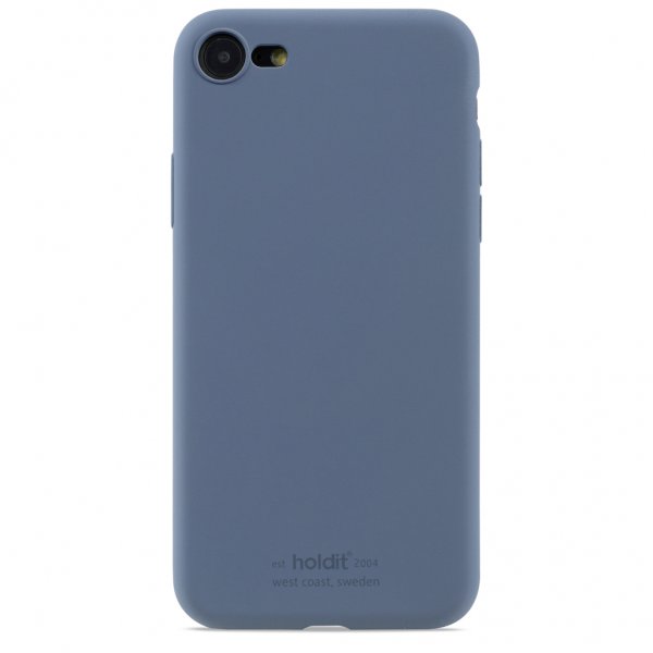 holdit iPhone 7/8/SE Deksel Silikon Pacific Blue