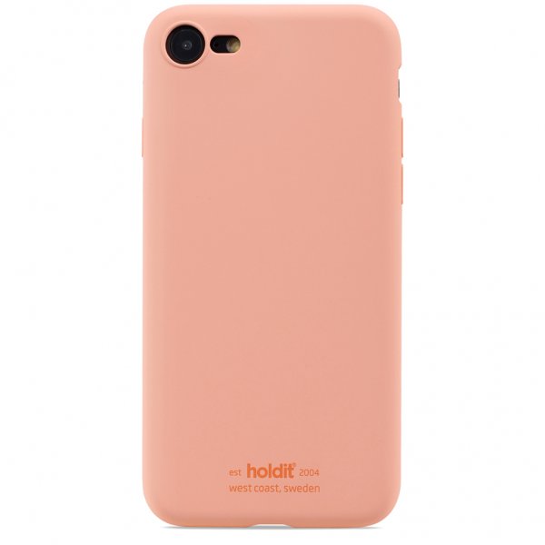 holdit iPhone 7/8/SE Deksel Silikon Pink Peach