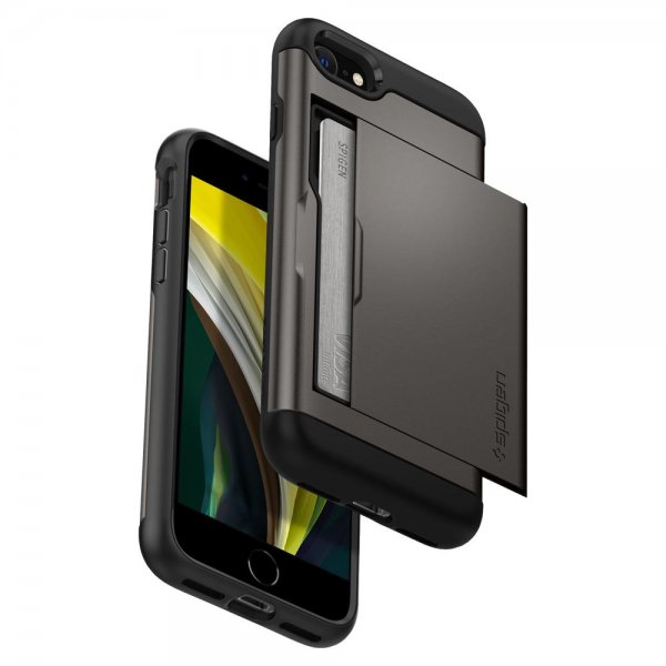 Spigen iPhone 7/8/SE Deksel Slim Armor CS Gunmetal