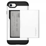 Spigen iPhone 7/8/SE Deksel Slim Armor CS Jet White