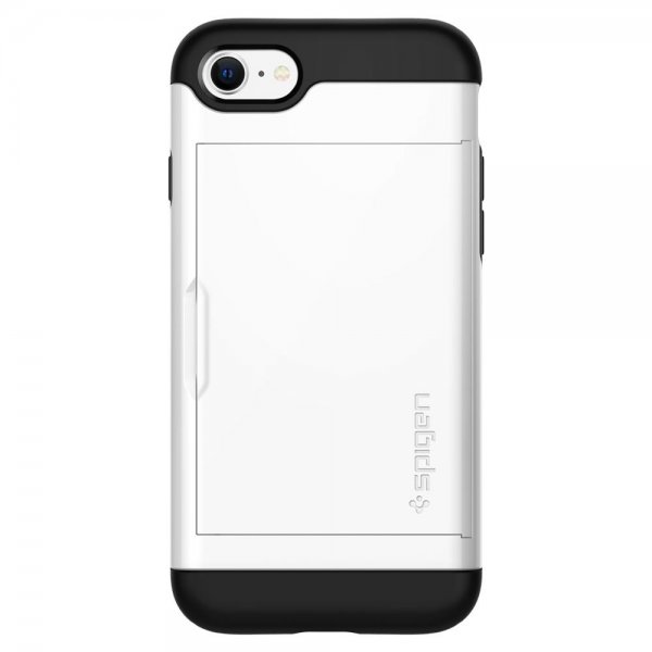Spigen iPhone 7/8/SE Deksel Slim Armor CS Jet White