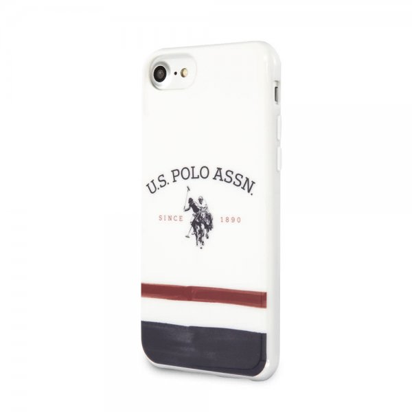 U.S. Polo iPhone 7/8/SE Deksel Tricolore Hvit