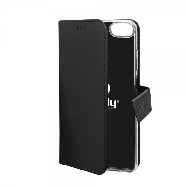 Celly iPhone 6/6S/7/8/SE Etui Wally Wallet Case Svart