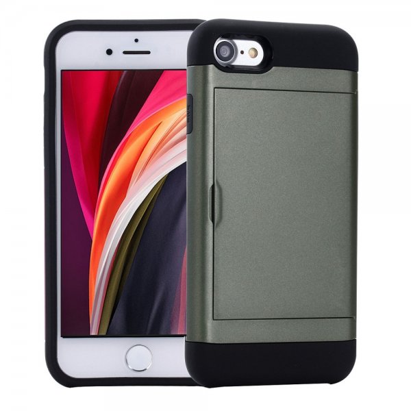 iPhone 7/8/SE Deksel Card Slide Grønn