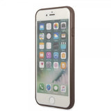 Guess iPhone 7/8/SE Deksel Double Cardslot Metal Triangle Brun