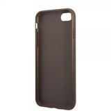 Guess iPhone 7/8/SE Deksel Double Cardslot Metal Triangle Brun