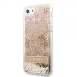 Guess iPhone 7/8/SE Deksel Liquid Glitter Paisley Pattern Gull