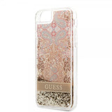 Guess iPhone 7/8/SE Deksel Liquid Glitter Paisley Pattern Gull