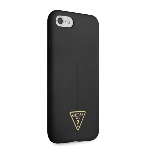 Guess iPhone 7/8/SE Deksel Metal Triangle Svart