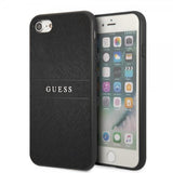 Guess iPhone 7/8/SE Deksel Saffiano Metal Logo Svart