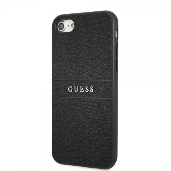 Guess iPhone 7/8/SE Deksel Saffiano Metal Logo Svart