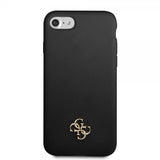 Guess iPhone 7/8/SE Deksel Silicone Metal Logo 4G Svart