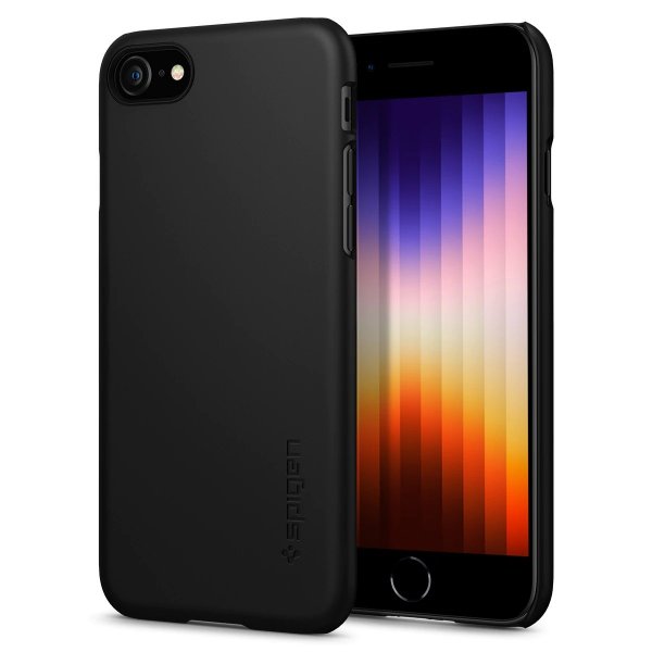 Spigen iPhone 7/8/SE Deksel Thin Fit Svart