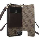Guess iPhone 7/8/SE Deksel Crossbody Cardslot Cover Brun