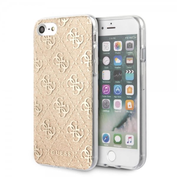 Guess iPhone 7/8/SE Deksel Glitter Cover Gull