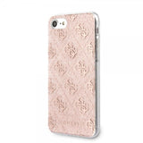 Guess iPhone 7/8/SE Deksel Glitter Cover Peony Rosa