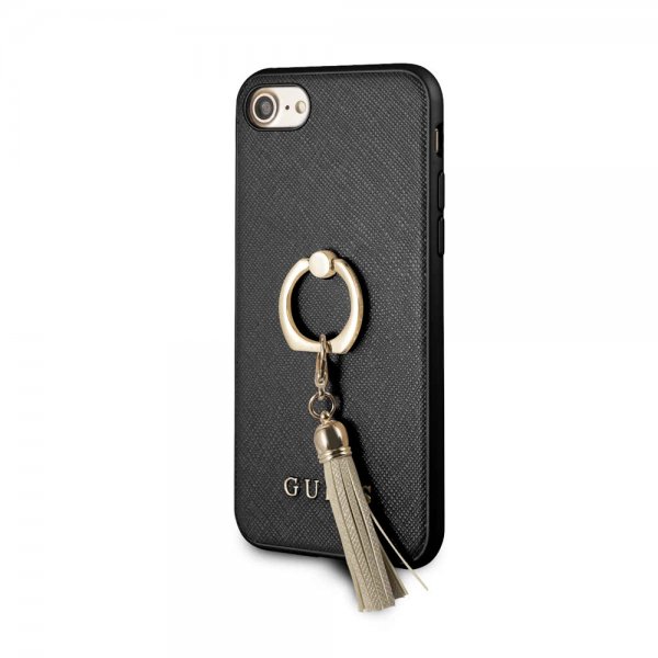 Guess iPhone 7/8/SE Deksel med RingHolder Svart