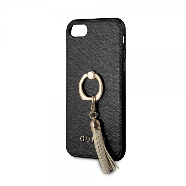 Guess iPhone 7/8/SE Deksel med RingHolder Svart