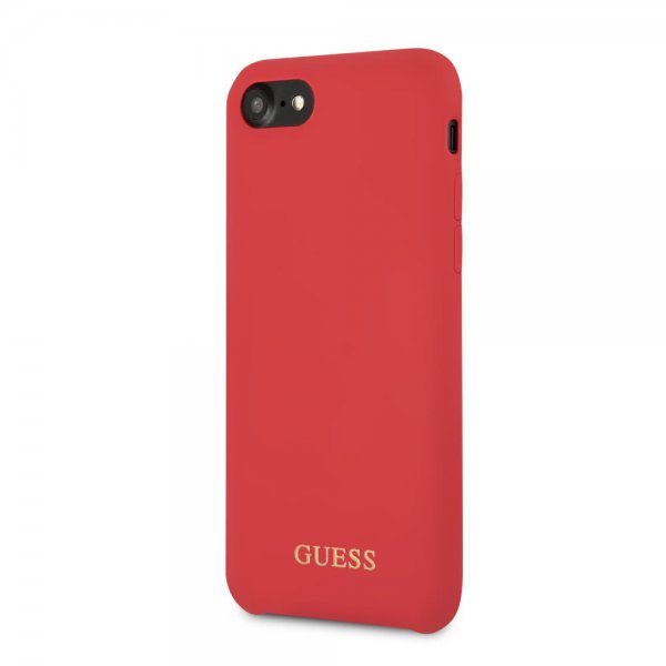 Guess iPhone 7/8/SE Deksel Silikoni Logo Rød