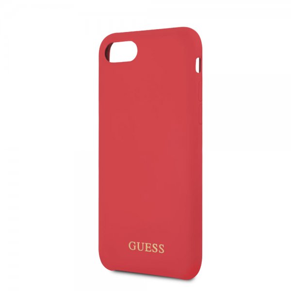 Guess iPhone 7/8/SE Deksel Silikoni Logo Rød