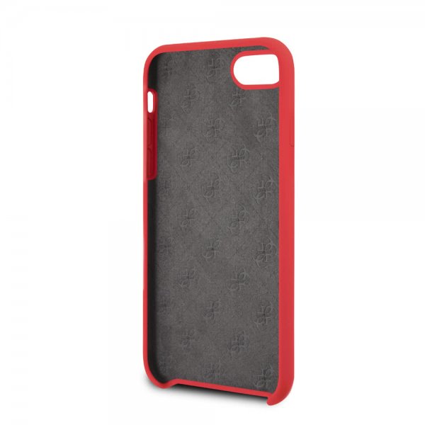 Guess iPhone 7/8/SE Deksel Silikoni Logo Rød
