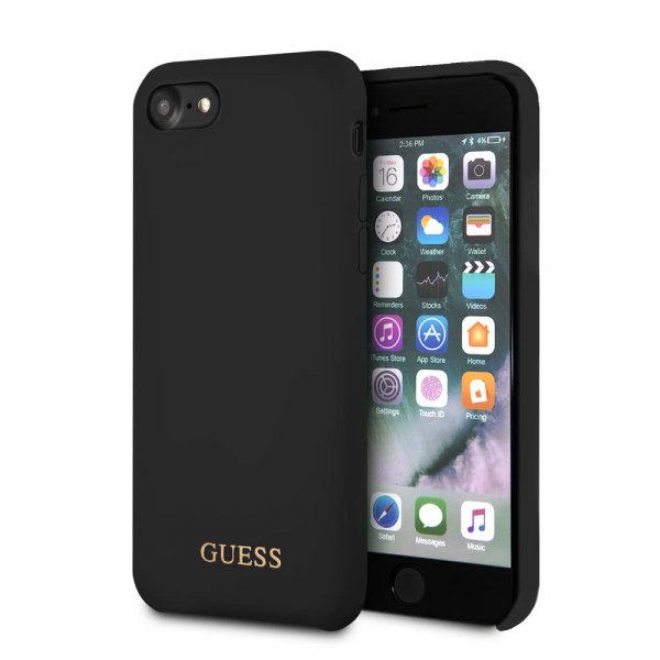 Guess iPhone 7/8/SE Deksel Silikoni Logo Svart