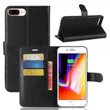 iPhone 7 Plus/iPhone 8 Plus Etui Litchi Svart