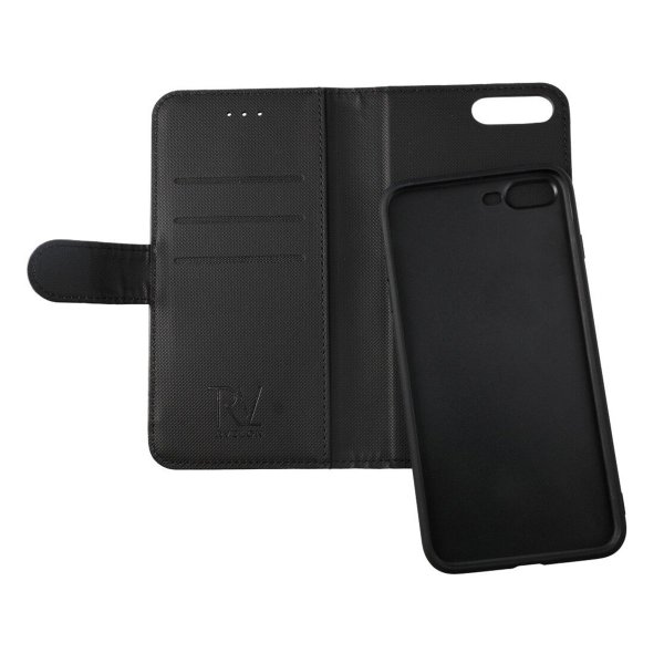 Rvelon iPhone 7 Plus/iPhone 8 Plus Etui Detachable Wallet Case Svart