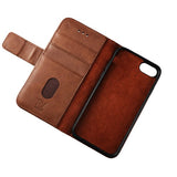 Rvelon iPhone 7/8/SE Etui Ekte skinn Kortlommer Brun