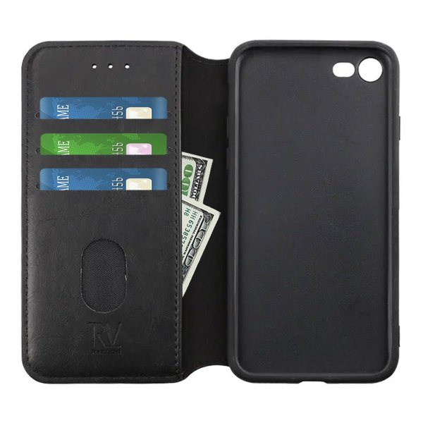 Rvelon iPhone 7/8/SE Etui 3 Kortlomme Svart