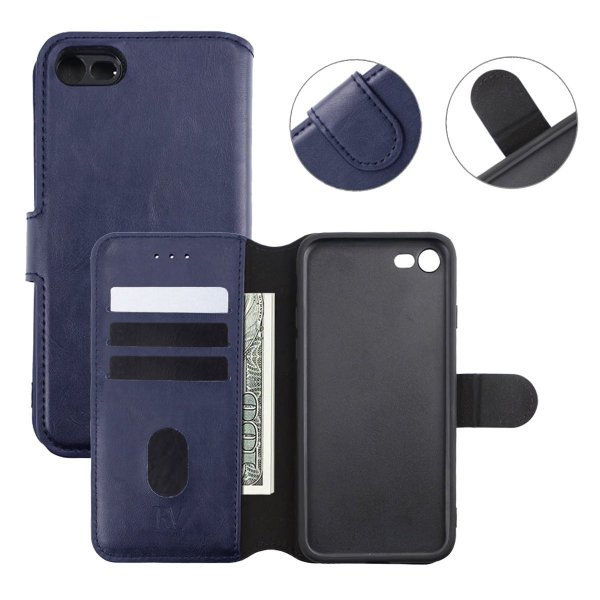 Rvelon iPhone 7/iPhone 8/iPhone SE 2020/iPhone SE 2022 Etui Detachable Wallet Case Blå
